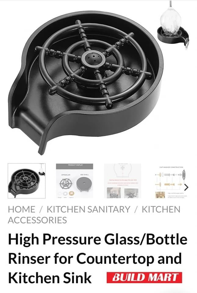 high pressure glass washer