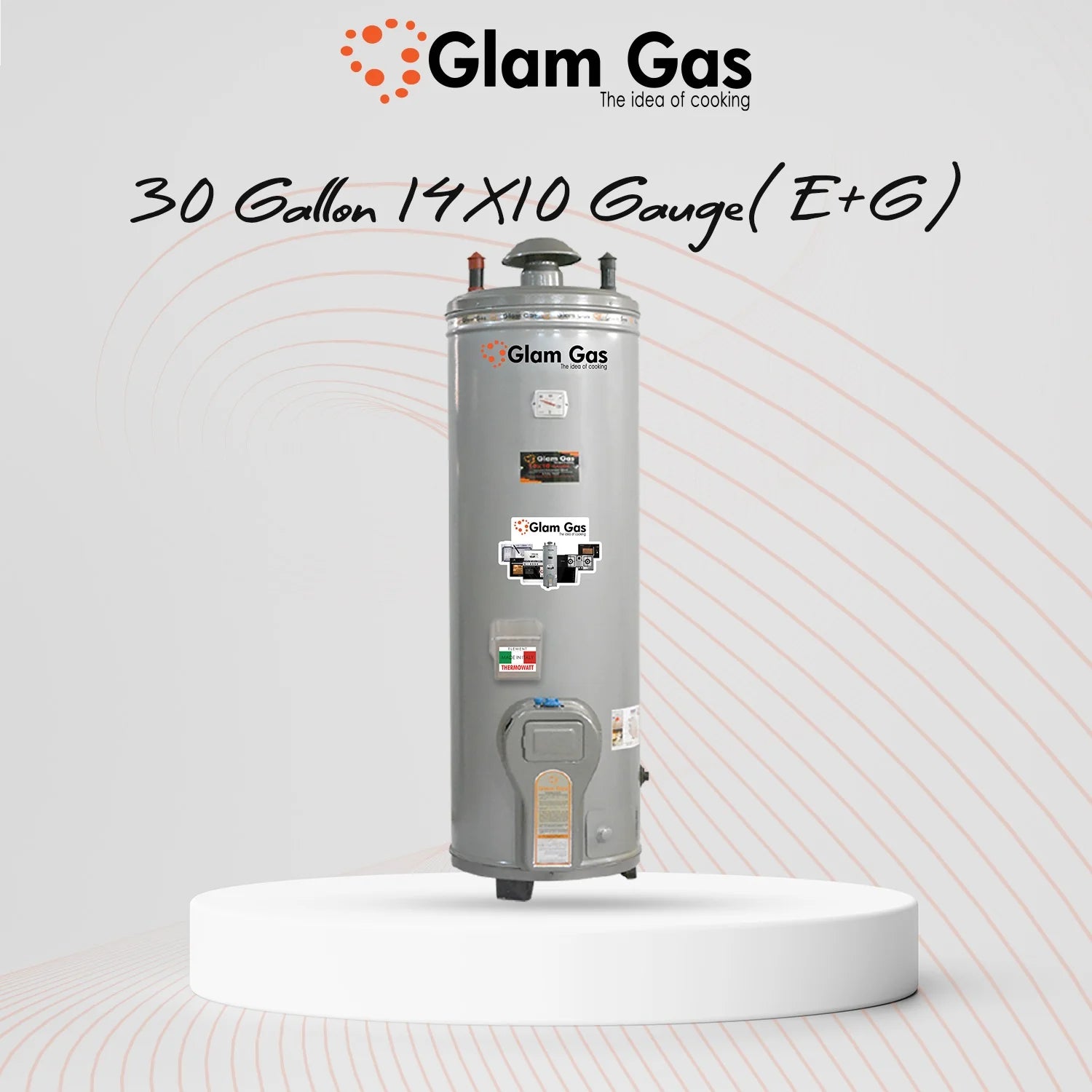 Glam Gas Water Heater 30 Gallons