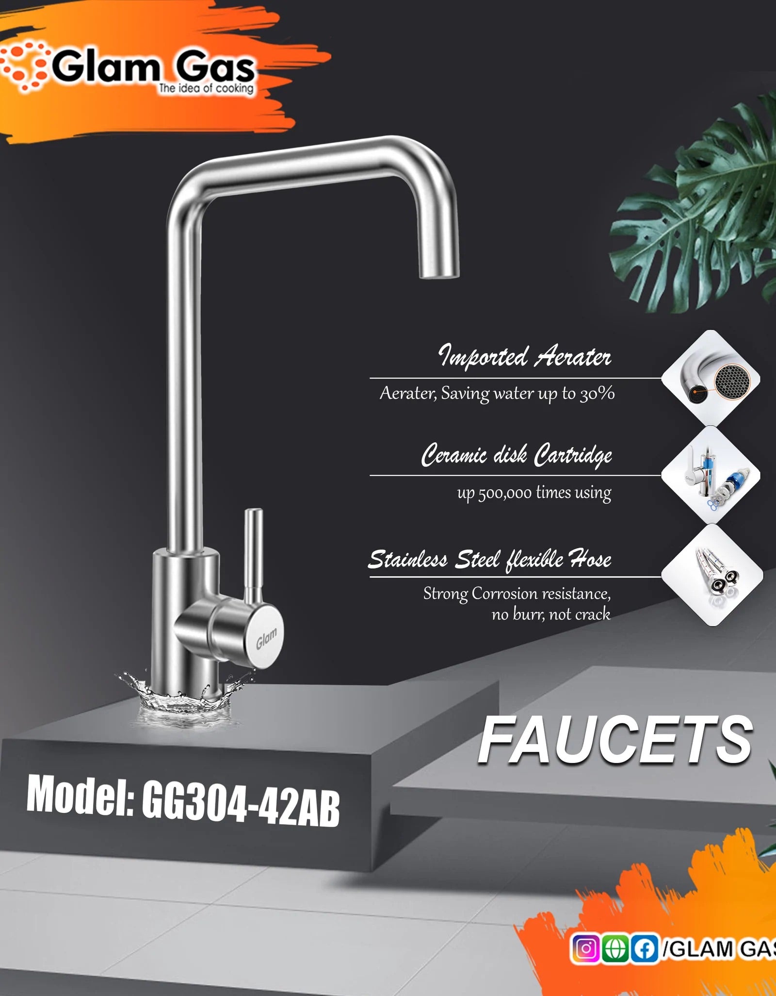 Glam Gas	Faucet 304-42-ab
