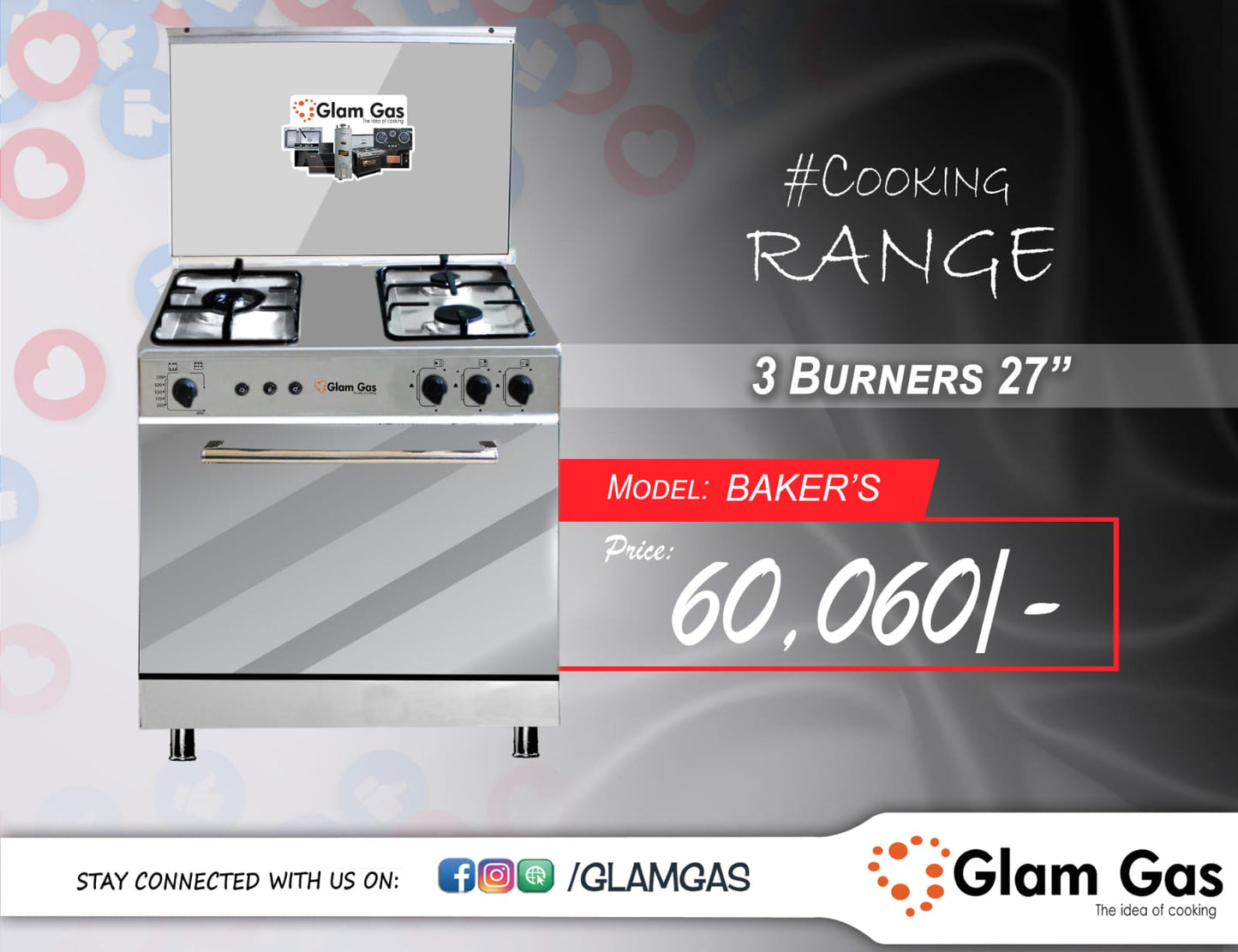 Glam Gas	Cooking Range Bakers 27