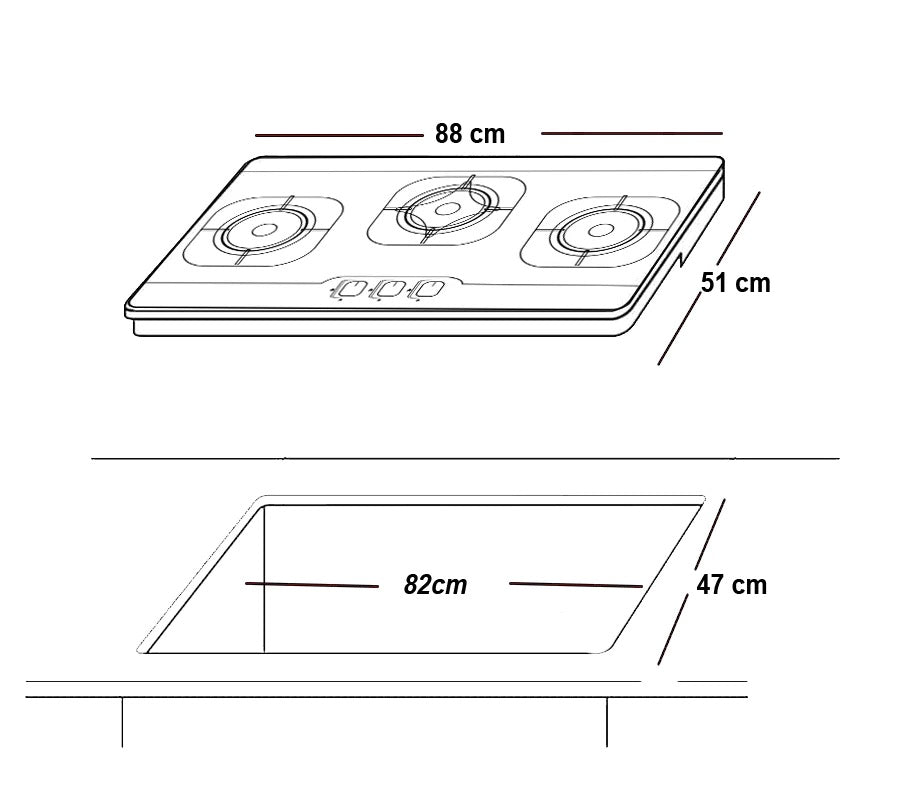 Glamgas hob 12 Galaxy