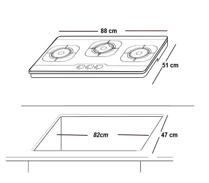 Glamgas hob 12 Galaxy