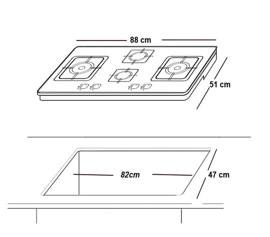 Glam Gas	Hob	B-435-FORD